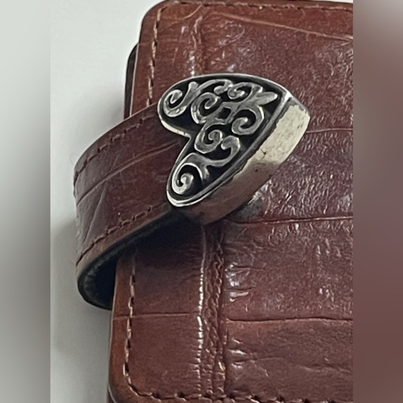 Vintage Brighton “One World” Faux-Croc Key Chain Purse Charm w/ Photo Locket - Picture 11 of 12